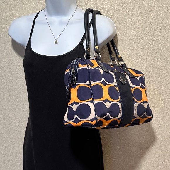 COACH 2013 Linear Stripe Bag nylon 25184 - Picture 12 of 12